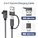 Itramax 2-in-1 USB C Charger Cable for Garmin Watch 4FT 1-Pack,USB Charging Power Cord for Garmin Fenix 8 E 7 7X 7S 6 Solar,Forerunner 970 965 955 945 570 265 255 245 165 55,Vivoactive 6 5 4 - Gray