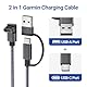 Itramax 2-in-1 Ladekabel für Garmin Uhr 1.2M 1er-Pack,Ladegerät für Garmin Fenix 8 E 7 7X 7S 6 Solar,Forerunner 970 965 955 570 265 255 245 165 55,Venu 3,Instinct,Vivoactive 6 5 4,Epix Pro
