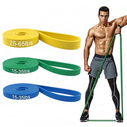 Image of ROSAPOAR Resistance Band Pull up Band Fitness Exercise Bands Natural Latex for Workout Body Stretch Powerlifting Band Fitness Sport Training at Home /The Gym