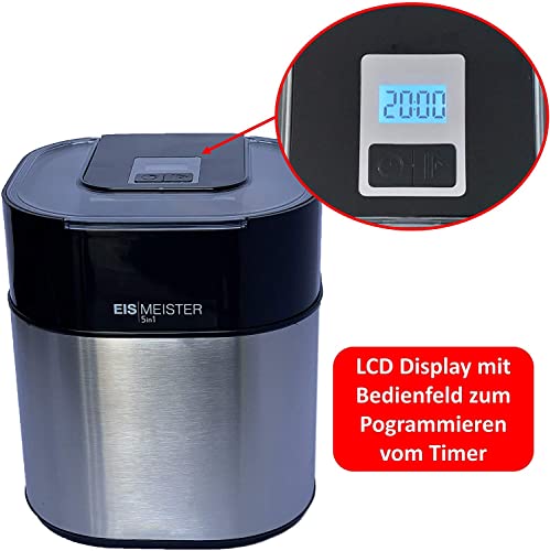 JUNG EISMEISTER Eismaschine - für 4 Personen, 1,5 L Fassung, Eiscreme selber machen,5in1 Machine - Speiseeismaschine… – Bild 4