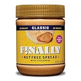 Classic Finally Nut Free Spread - Peanut Butter Alternative Without Nuts - Vegan, Top-9 Allergen-Free, Gluten-free, Dairy-Free, Soy-Free, Kosher - Made with USA-Grown Chickpeas - 11oz Jar