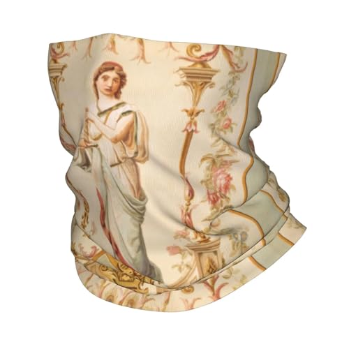 Francesa de Aubusson Tapiz Pañuelo de Invierno Calentador de Cuello de los Hombres a prueba de viento Envoltura de Cara Bufanda para el Esquí de Europa de Alfombras Florales Polaina de Diadema