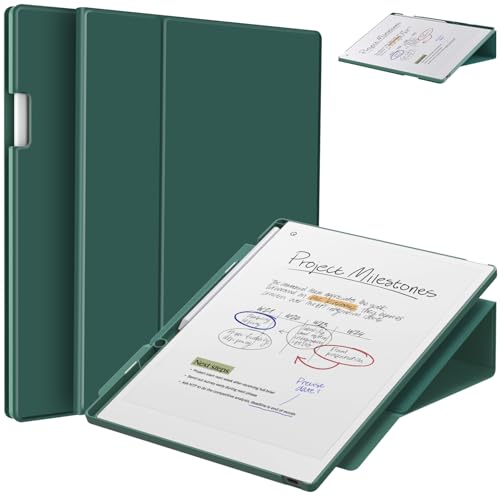 E NET-CASE Case for Remarkable Paper Pro Color 11.8- Multi-Viewing & Auto Sleep/Wake Book Folio Cover with Built-in Pen Holder for Remarkable Paper Pro Tablet 11.8 inch 2024 Released (Green)