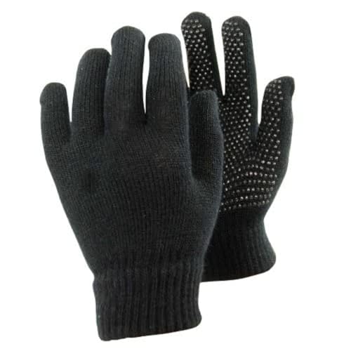 Equestrian Erwachsene Magic Gloves mit Handflächengriff Farben: schwarz, lila, babyrosa (schwarz)