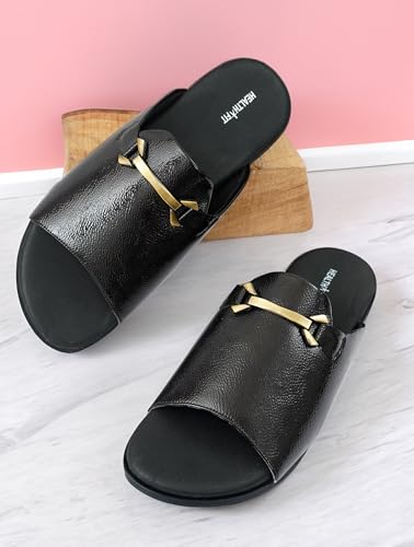 Image of HEALTH FIT Extra Soft Comfortable Traditional Ethnic Chappal /Slippers Wedding & Festive Sliders for Gents /Boys Lightweight flexible TPR sole & Easy-to-wear slip-on design cushioned for Men HF7017