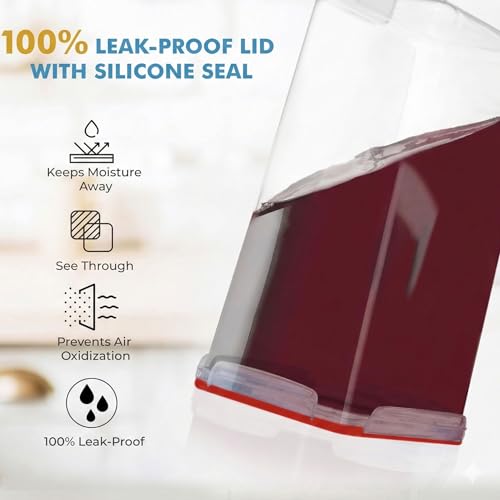 Image of Shazo 2 PC (9.5L | 321 Oz) Extra Large Bulk Food Storage Containers with Airtight Lids for Flour, Sugar, Rice, Cereal & Pasta - Leakproof, BPA-Free Plastic Canisters for Kitchen & Pantry Organization