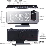 Hanaix Large LED Projection Alarm Clock