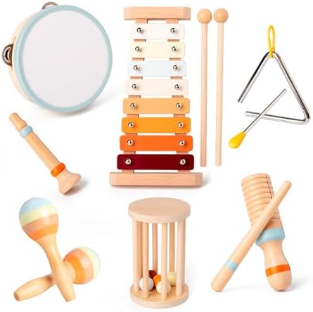 Conjunto 7 Instrumentos Musicais TL-GP172 de Madeira Montessori p...