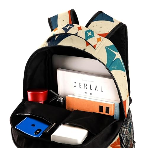 Sac à dos décontracté multicolore avec compartiment principal et poche avant
