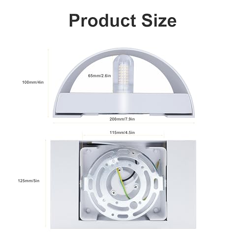 Image of KICAAO Modern LED Wall Sconce,Warm White 3000K,Hardwired Indoor Wall Lights Set of 2 Up and Down Wall Mount Light for Living Room Bedroom Hallway Corridor Conservatory(with G9 Bulbs) (White-4PCS)