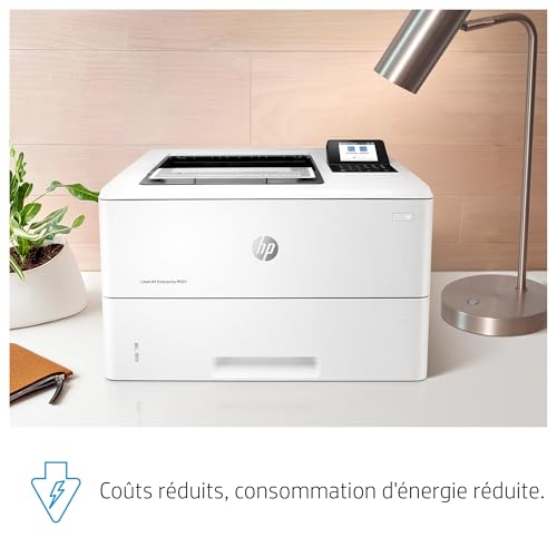 HP LaserJet Enterprise M507dn 1PV87A, Imprimante Monofonction A4, Impression Recto Verso Automatique en noir et blanc, 50 ppm, USB, Gigabit Ethernet, HP Smart, Écran LCD de 6,9 cm, Blanche