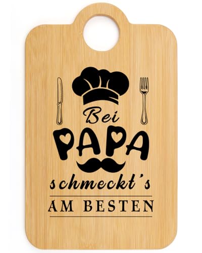 CadeauJoie Papa Geschenk Geburtstag, UV Bedrucktes Bambus Schneidebrett, Geschenke für Papa von Tochter Sohn, Vatertagsgeschenk Geburtstagsgeschenke,Weihnachtsgeschenke für Papa