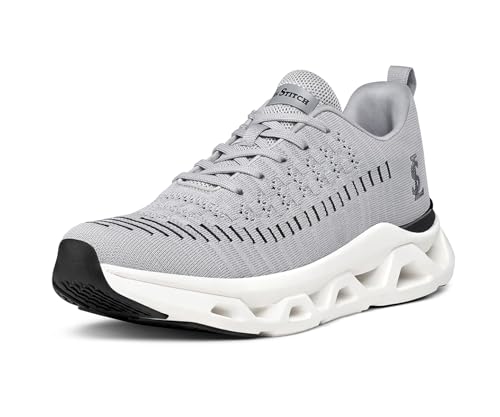 Image of LOUIS STITCH Men's Lightweight Knitted Athleisure Sport Shoes | Casual Lace-Up Sneaker and Athleisure Wear | Perfect for Casual, Gym & Travel Wear | LS-AT-RFKN