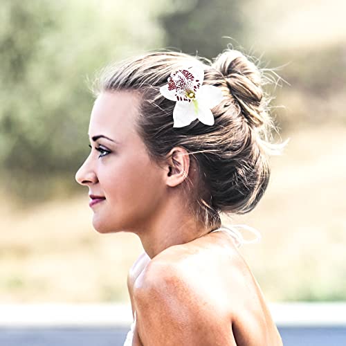20 PCS Bohemian Hawaiian Orchid Flower Hair Accessories, Alligator Clips, Big Hair Pins - Image 3