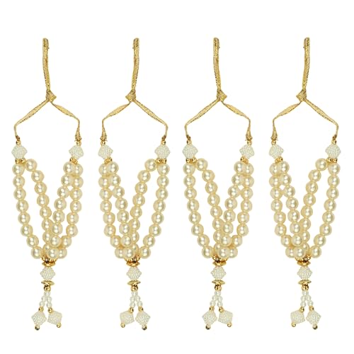 Aditri Creation 001 Set Of 4 Mala Artificial Beaded Moti Mala Ribbon Garland Mala For Idol-Mala For God Statues Accessories Pooja Sringar Articles Ornament cover