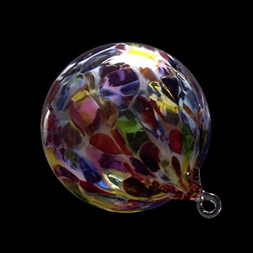 Hand Blown Glass Ornament - Suncatcher - Witches Ball - In “Magic Mix White Powder” Dehanna Jones #TOP7