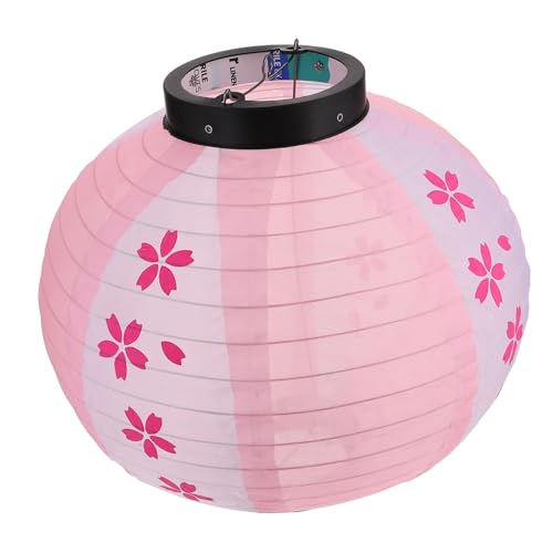 Angoily Lanterne Japonaise Suspendue Forme Ronde Décoration Cerisier Imperméable Style Traditionnel pour Maison Jardin et Festivals