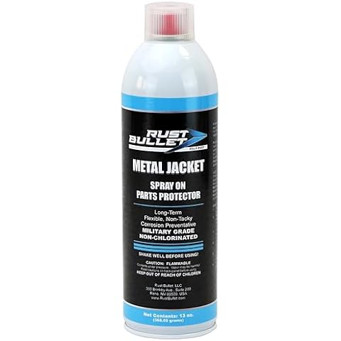 Rust Bullet Metal Jacket - Fast-Drying Removable Protection for Your Metals - Rust Preventive and Parts Protector - Steel, Iron and Metal Surfaces, Machinery, Tools, Parts and More - 13. oz Cover