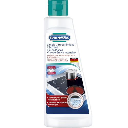 Dr. Beckmann Limpia Vitrocerámicas Intenisivo | Limpieza sin marcas y brillo duradero | Para placas vitrocerámicas y de inducción | 250 ml
