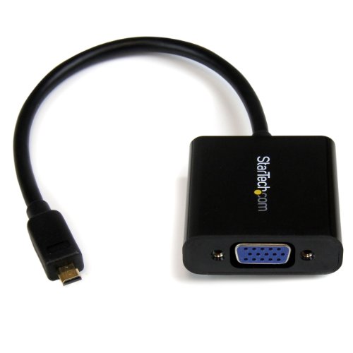 StarTech.com Micro HDMI to VGA Adapter Converter for Smartphones / Ultrabook / Tablet - 1920x1080 - Micro HDMI Male to VGA Female (MCHD2VGAE2)