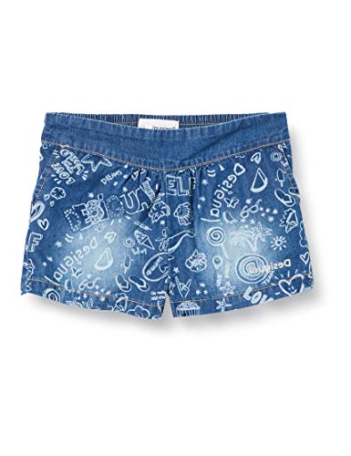 Desigual Denim_Martin Pantalones Cortos, Azul (Jeans Vaquero 5053), 128 (Talla del Fabricante: 7/8) para Niñas