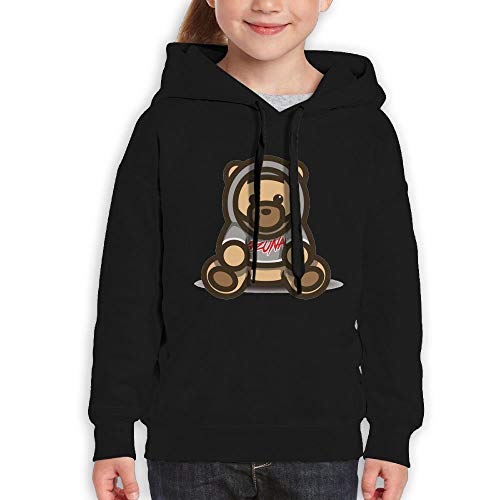 BAOQIN Sudadera con Capucha Juvenil Ozuna Bear Logo Moda Estilo clásico Negro