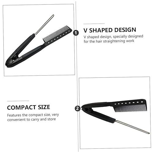 Peine alisador para cabello 3 piezas diseño compacto miniatura 3