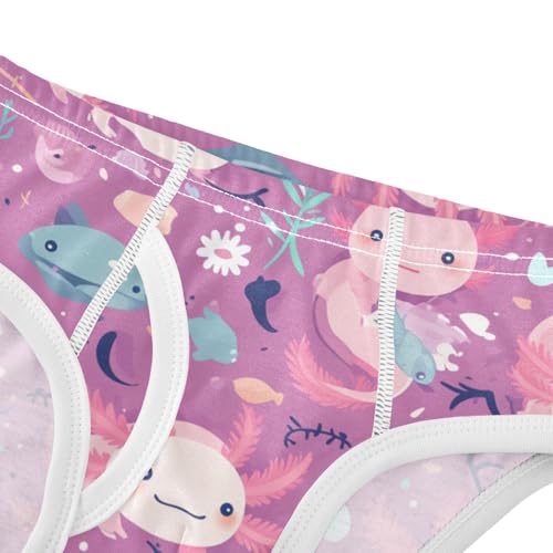 Lovely Axolotl Pattern Hawaiian Toddler Boys Cotton Kids Underwear Breathable Undies4