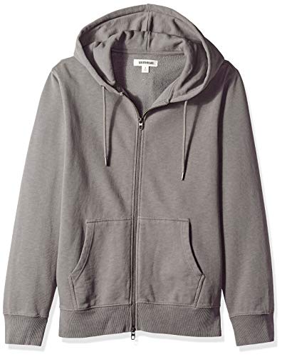 Amazon Brand - Goodthreads Men's Fullzip Fleece Hoodie, Grey Castlerock, Large