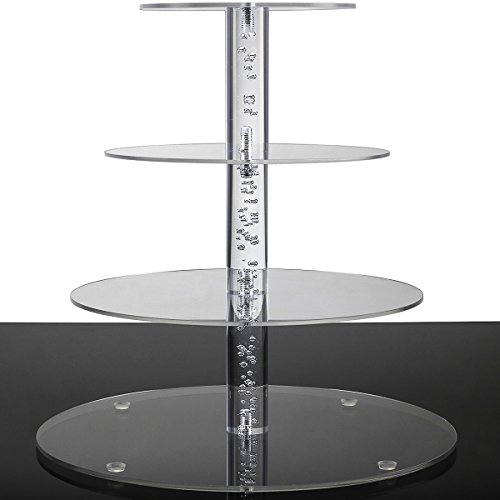 2018 New Style 4 Tiers Cupcake Stands Tower - Clear Acrylic Display Holder