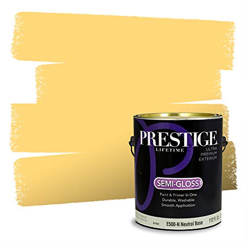 PRESTIGE Paints Exterior Paint and Primer In One, 1-Gallon, Semi-Gloss, Comparable Match of Valspar* Summer Wheat*