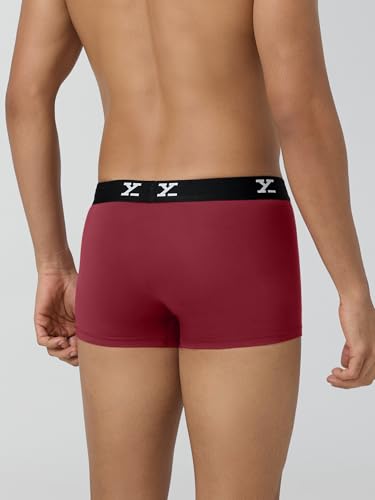 Image of XYXX Men's Micro Modal Trunks - Ace Underwear for Men Pack of 2 (XL; Rio Red+Grey)