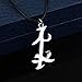 OfficialOtaku Shadowhunters Parabatai Rune Nephilim Cosplay Pendant Necklace - Silver