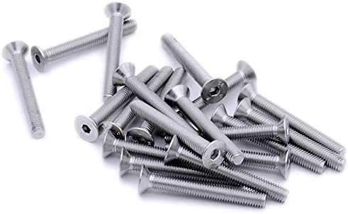 M8 (8mm x 30mm) Hex Socket Countersunk Machine Screw (Bolt) - Stainless Steel (A2) (Pack of 20)