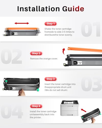 Toner noir TN248XL compatible Brother MFC-L3740CDW pour impression de bureau