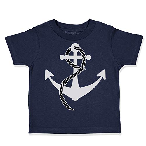 Toddler T-Shirt Nautical Anchor Sailing Captain Nautical Sailing Cotton Boats Boy & Girl Clothes Ocean Baby Funny Tee Navy Design Only 4T