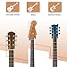 DOMMI Guitar Wall Mount 4 Pack, Guitar Holder with Rotatable Soft Guitar Hook for All Size Guitars, Hardwood U-Shaped Guitar Hanger Wall Mount for Acoustic, Electric Guitar, Bass, Black Walnut