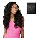 Sensationnel Instant Weave Half Wig - 23 Synthetic Blendwig Adjustable Drawstring for Seamless Hair Blending (1 JETBLACK)