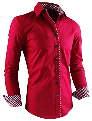 Image of Zombom Combo of Men's Solid Regular Fit Cotton Blend Full Sleeve Casual Shirts (Pack of 2)