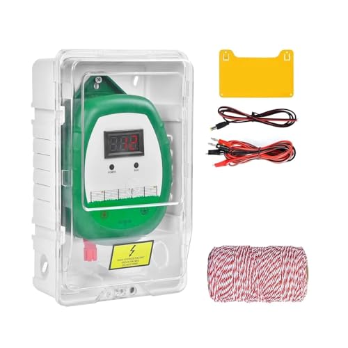 Pastor Electrico, Energizador de cerca eléctrica de 10 km/6,2 millas con controlador de salida de pulsos de alto voltaje for cercas agrícolas. Herramienta de alerta for pastores.