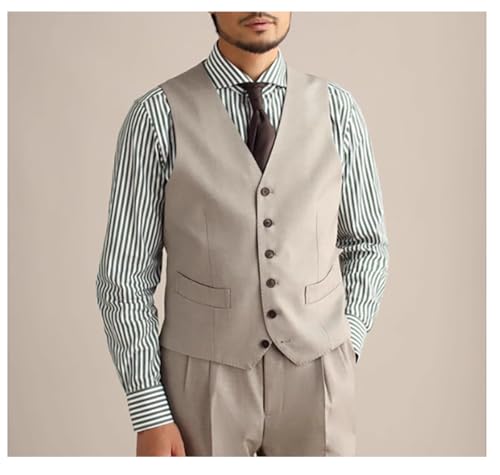 Men's V Neck Suit Vest Casual Business Formal Slim Fit Dress Waistcoat Wedding Business Prom2