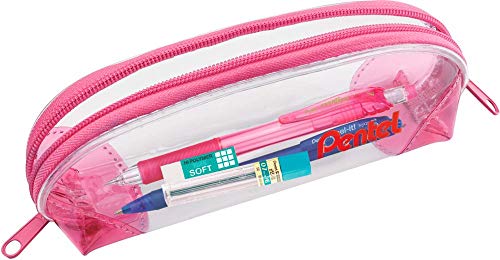 Kit Pentel Color Pen Set (Estojo + Lapiseira + Grafite + Borracha + Caneta) PENCASE-AN1, Rosa