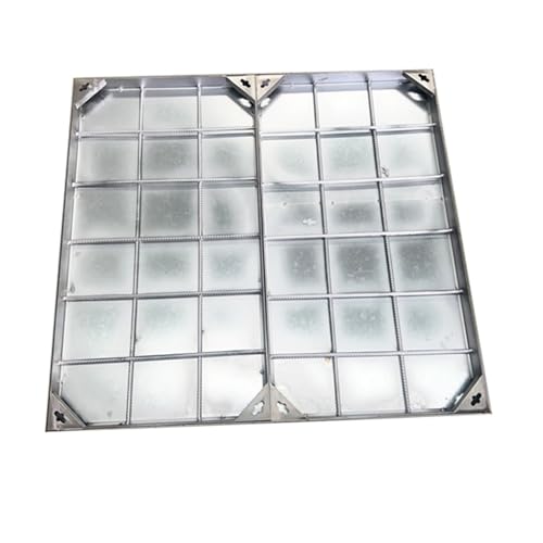 Fosse septique : couvercle de regard encastré amovible en acier 90x90x5 cm