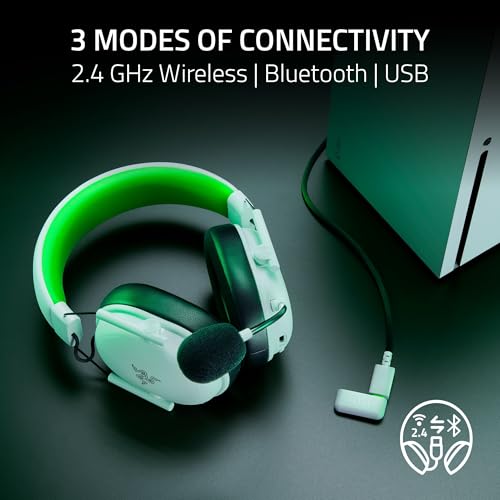 Image of Razer BlackShark V3 X HyperSpeed Wireless Gaming Headset for Xbox: 50mm Drivers - Cardioid Mic - 2.4 GHz, Bluetooth - Works with PC, Mac, Nintendo Switch, Smartphone - Long Battery Life - White
