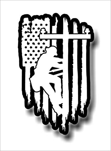 Lineman Linesman Electrical Power Line Pole American Flag Tech Sticker Decal (8\")