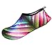 Produktbild Badeschuhe Damen Herren, Strandschuhe Unisex Aquaschuhe Männer Frauen Wasser Aqua Socken Yoga Strand Tanz Schwimmen Beleg auf Brandungs Tauchens Schuhen (Mehrfarbig, EU 39-40)