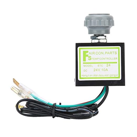 Termostato de ar condicionado para carro, controle de temperatura, interruptor de temperatura CA, termostato eletrônico AC, controle de ar condicionado e aquecedor (24 V)