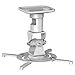 AMER Projector Mount - Ceiling Bracket LCD DLP Tilt 360° Swivel 30lbs (White)