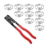 Ywdiml Car CV Joint Axle Boot Clamp Plier with 20PCS Crimp Bands, Heavy Duty ATV CV Hose Axle Clamp Tool Kit, Automotive Ear Type Extension Boot Band Tool, Universal for Most Vehicles