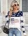 TCOT Crew Neck Tops for Women American Flag Long Sleeve Dressy Casual Blouses Shirts Fashion Clothes 2025 L